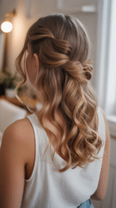 Half-Up, Half-Down Homecoming Hairstyle