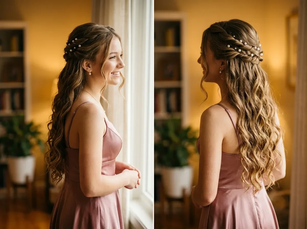 Romantic Half Up Half Down