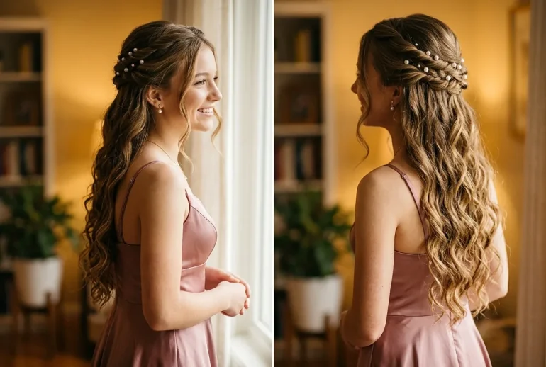 Romantic Half Up Half Down